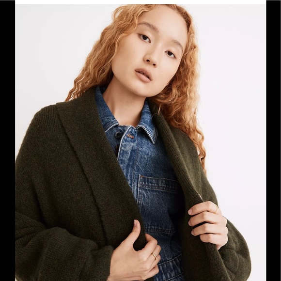 Madewell Glenridge Shawl-Collar Sweater-Coat Sz M - Picture 4 of 9